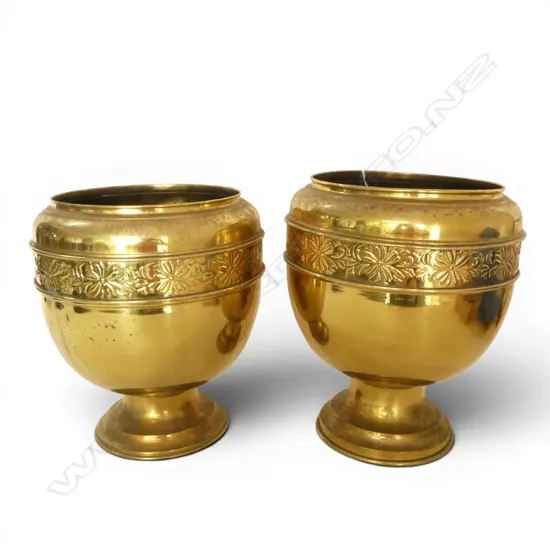 PR BRASS PEDESTAL BASED JARDINIERES H.270mm