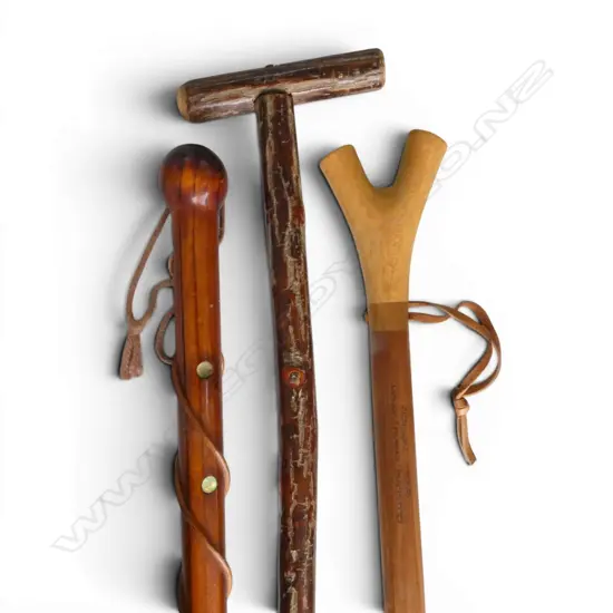 3 NZ WOOD WALKING STICKS H1250 TALLEST