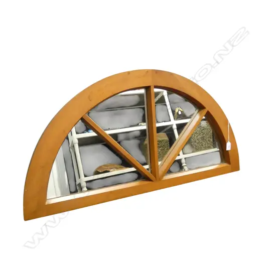 HALF CIRCLE MIRROR, WOODEN FRAME, MADE IN CANADA 420x850mm
