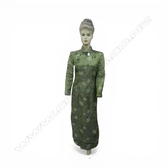c. 1950's MANNEQUIN in oriental garb, on stand H.1850mm