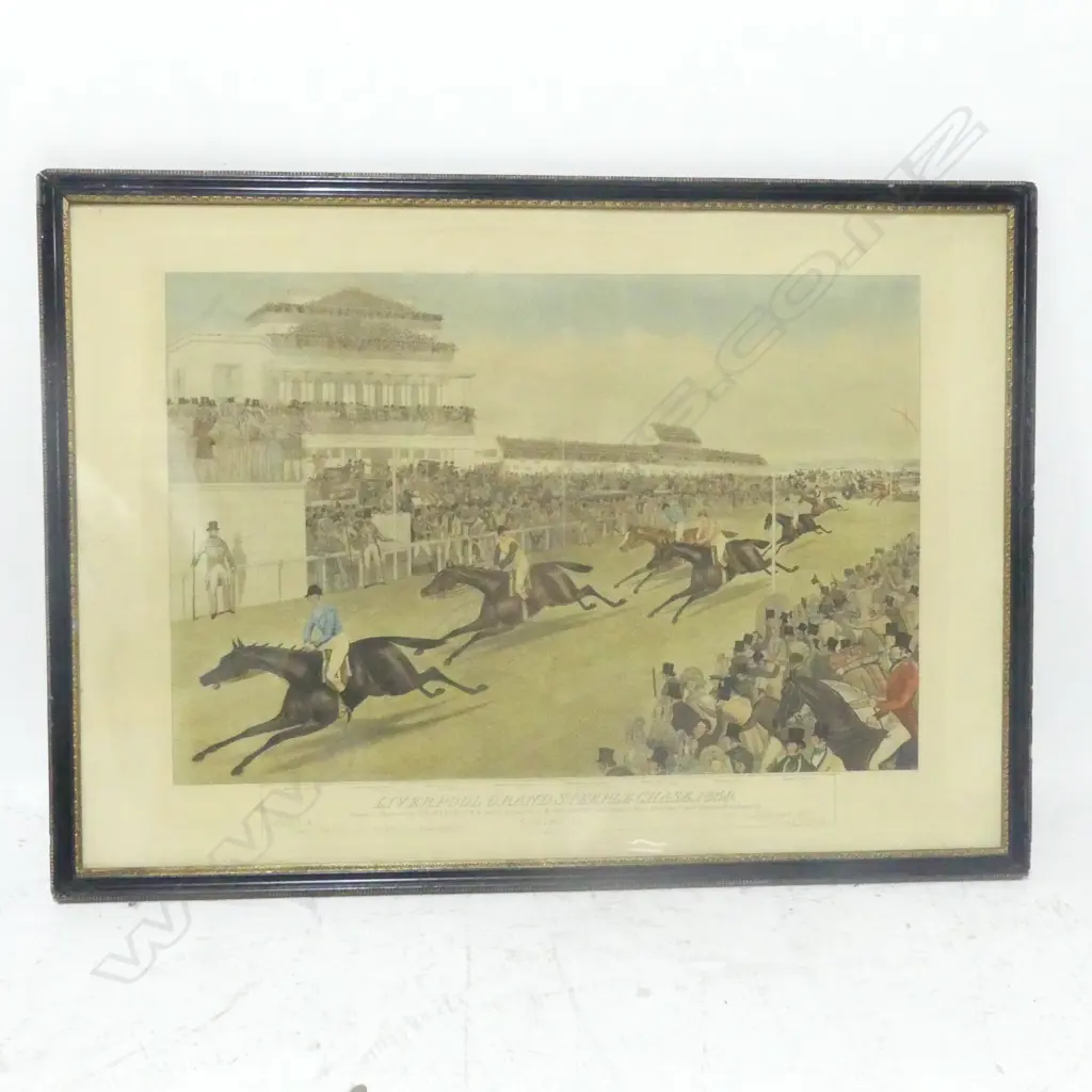 HUNT, CHARLES - LIVERPOOL GRAND STEEPLECHASE 1839, PRINT, 455 x 685mm Image 1++