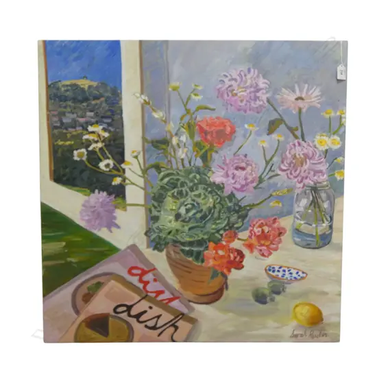 SARAH PAYLIN, MT. EDEN VIEW OF THE WINDOW, OIL ON THE CANVAS, 780x760mm