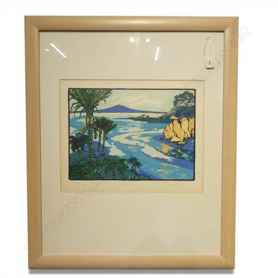 KAREL BURROWS LTD ED PRINT 'ESTURY' 44/120. Signed & detailed 270 x 405mm