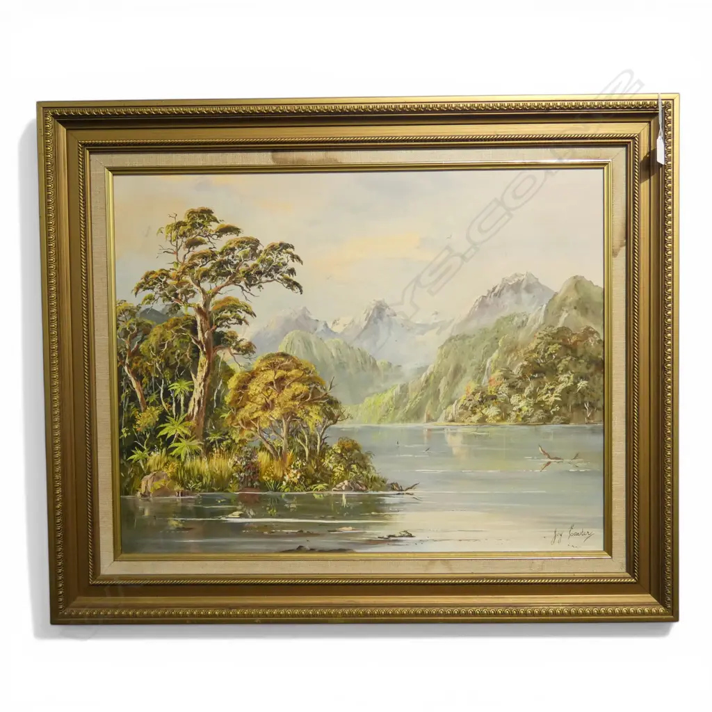 JOY EASTER, THE HEAD OF WAKATIPU, OIL ON BOARD, 540x690mm Image 1++