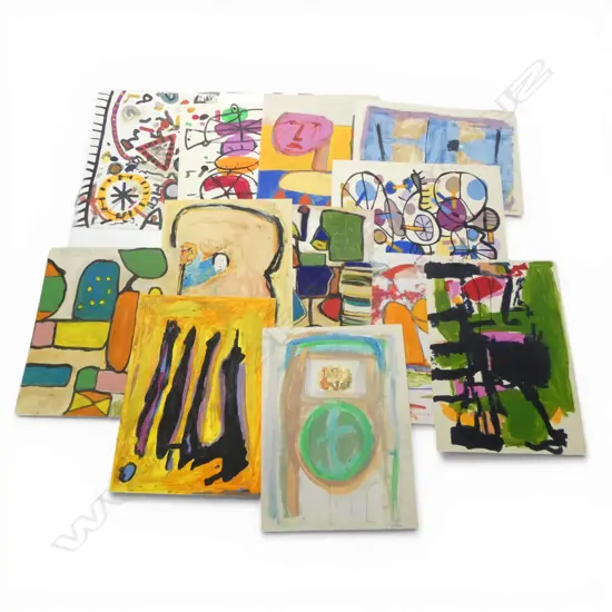 ARTISTS UNKNOWN, LGE QUANTITY OF CONTEMPORARY ABSTRACT WORKS ON PAPER,  600 X 790mm