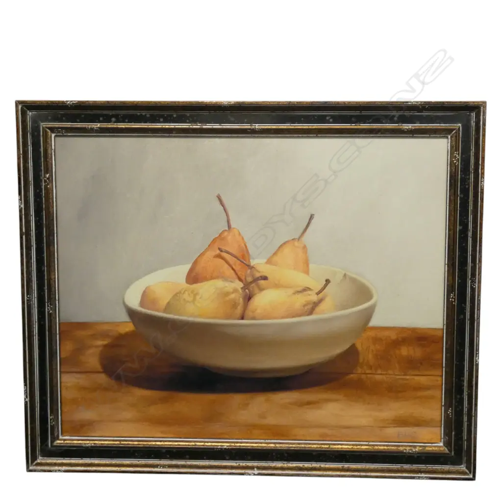 FRAMED DECORATIVE PRINT OF STILL LIFE WITH PEARS, 400 X 490mm Image 1++