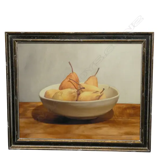 FRAMED DECORATIVE PRINT OF STILL LIFE WITH PEARS, 400 X 490mm