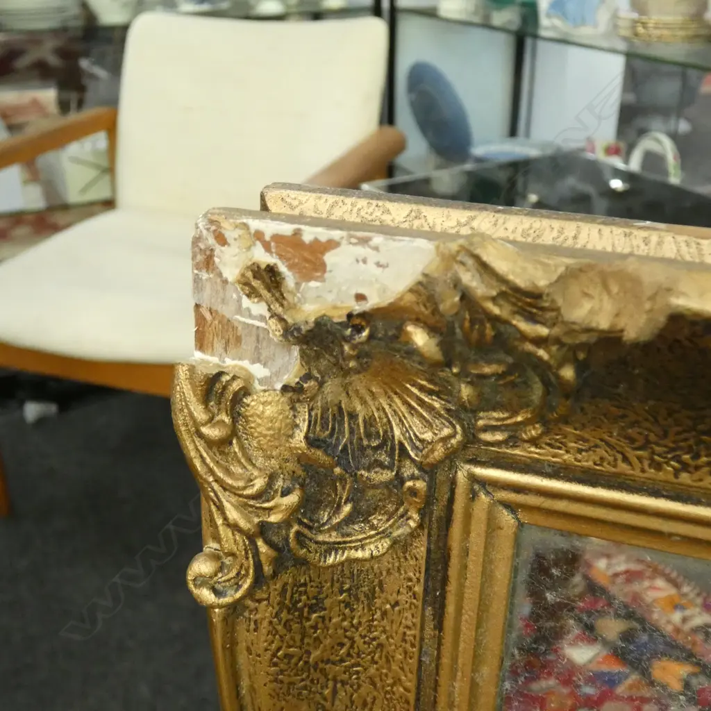 PAIR OF DECORATIVE GILT FRAMED MIRRORS - 700 X 900MM (BOTH HAVE LOSSES TO CORNER AND ONE HAS LOSSES TO EDGE)) Image 1++