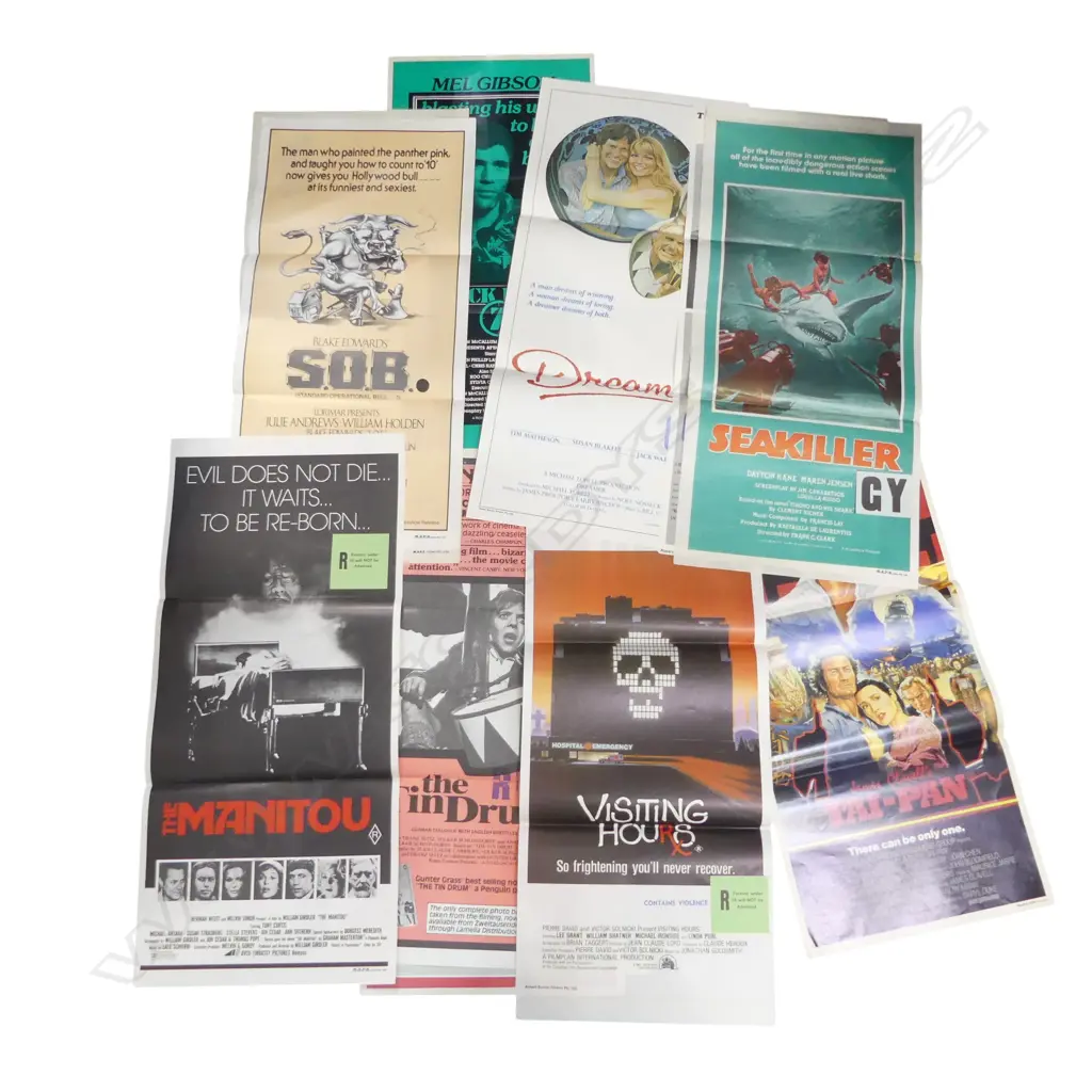 12 DAY BILLS FOR MOVIES FROM THE 1970S AND 1980's - TITLES INCLUDE 'EMMANUELLE', THE OTHER SIDE OF MIDNIGHT' Image 1++