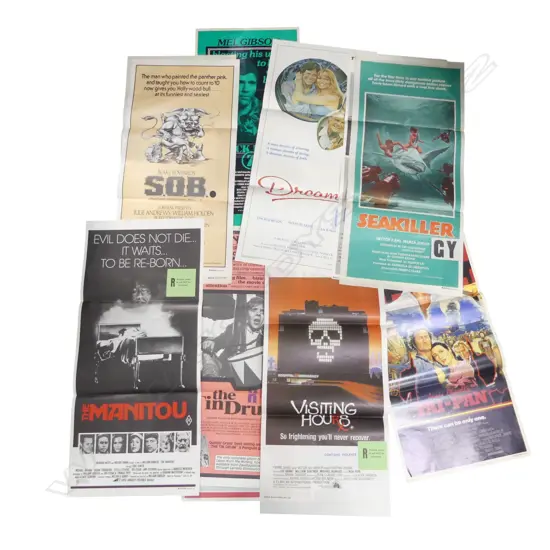 12 DAY BILLS FOR MOVIES FROM THE 1970S AND 1980's - TITLES INCLUDE 'EMMANUELLE', THE OTHER SIDE OF MIDNIGHT'