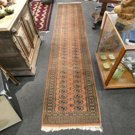 HAND KNOTTED WOOL PILE RUNNER 3800x810mm