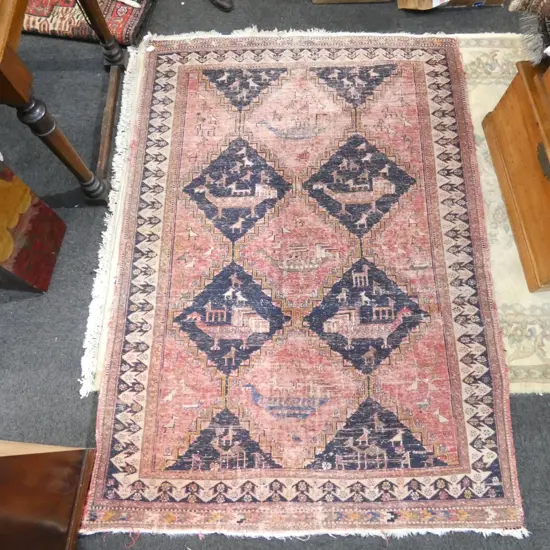 HAND KNOTTED ALL WOOL RUG 2000x1470mm