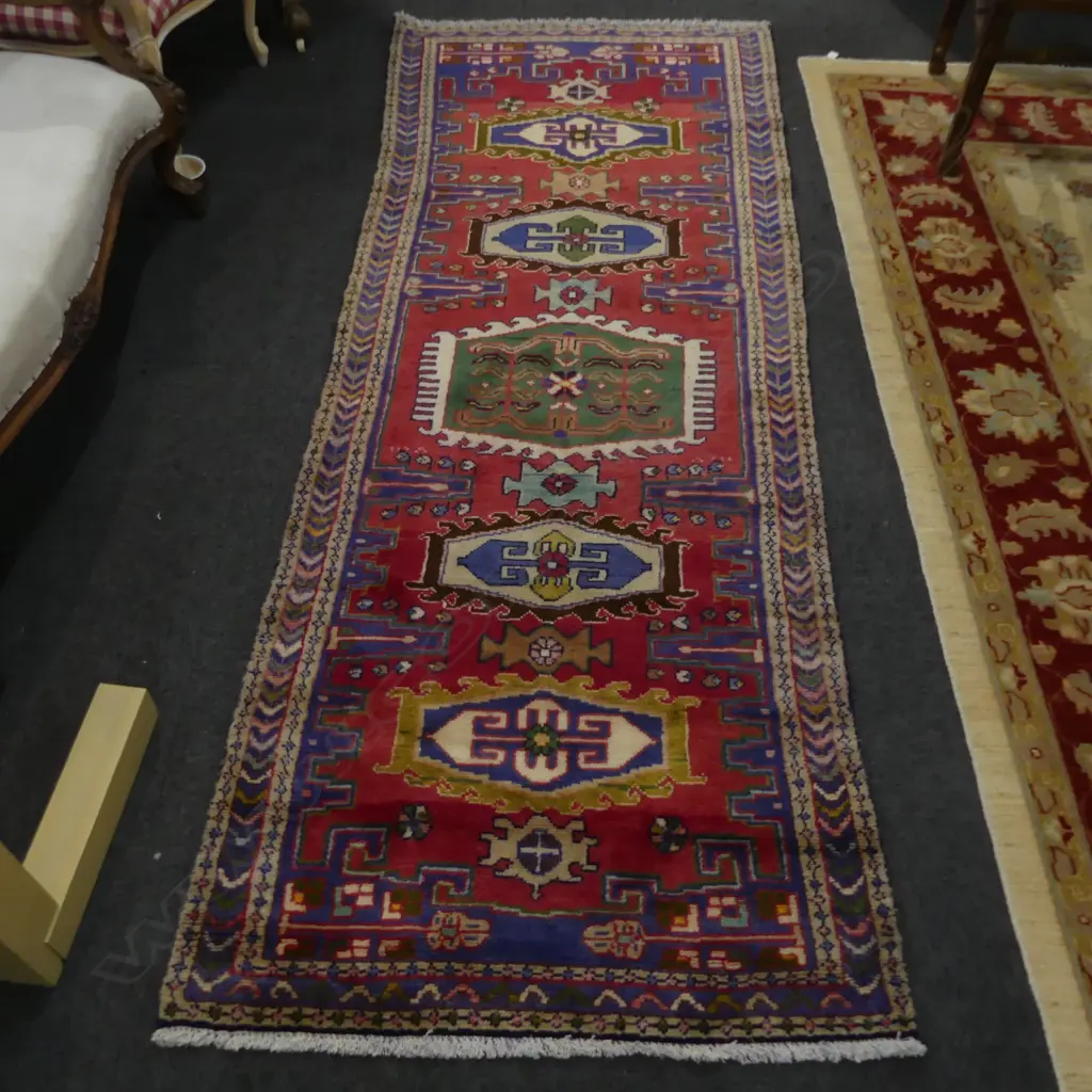 HAND KNOTTED WOOL PILE RUNNER 2770x1080mm Image 1++