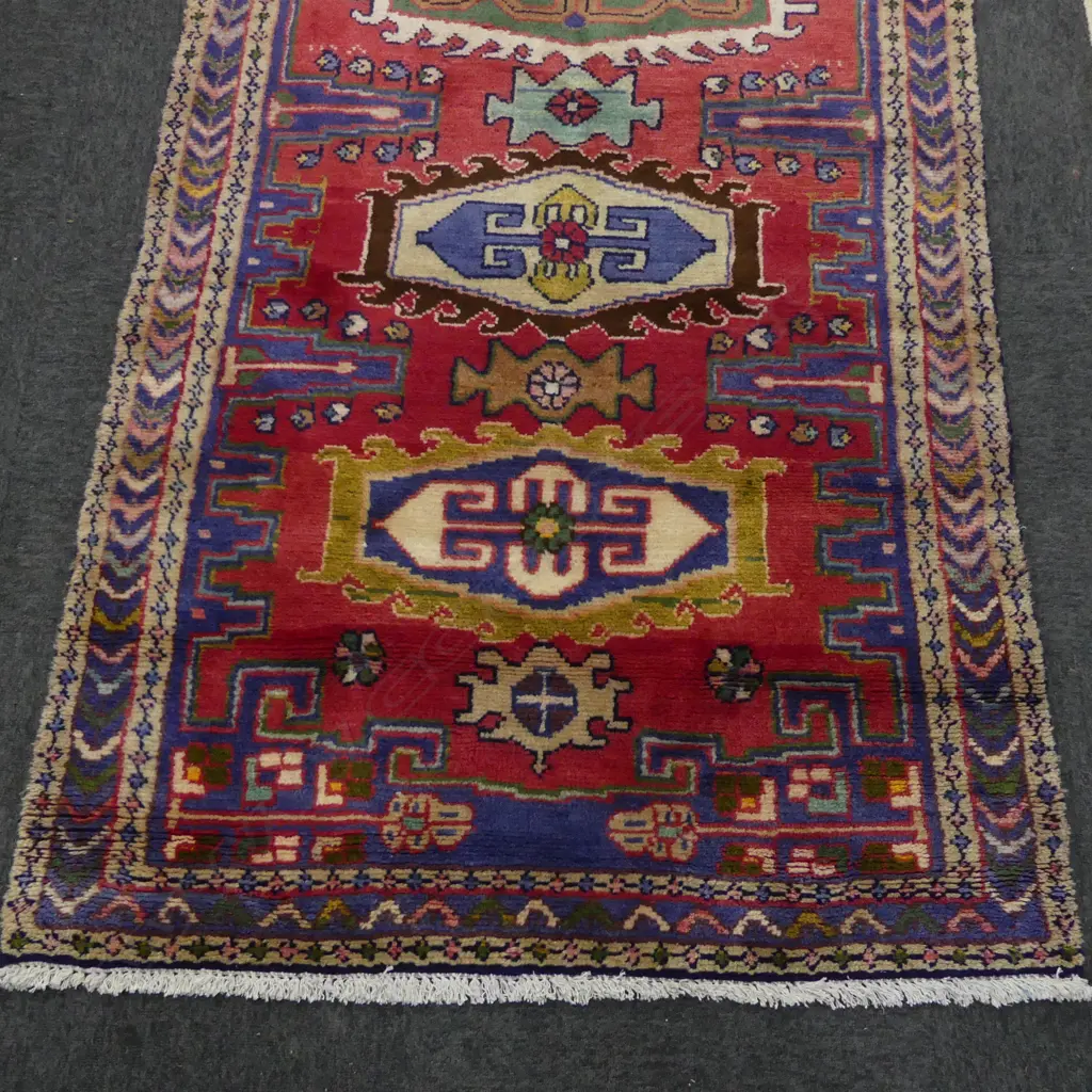 HAND KNOTTED WOOL PILE RUNNER 2770x1080mm Image 1++