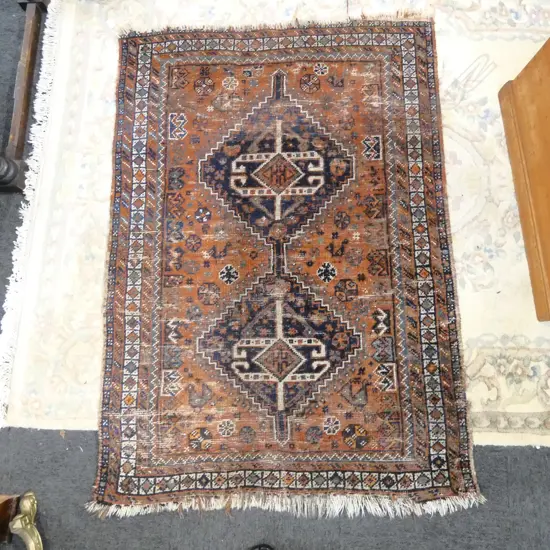 IRANIAN ALL WOOL RUG faults 1530x1110mm