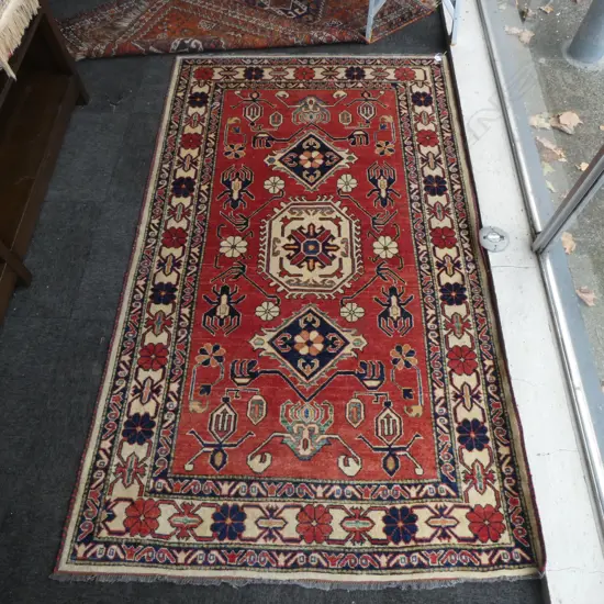 HAND KNOTTED WOOL PILE RUG 2100x1280mm