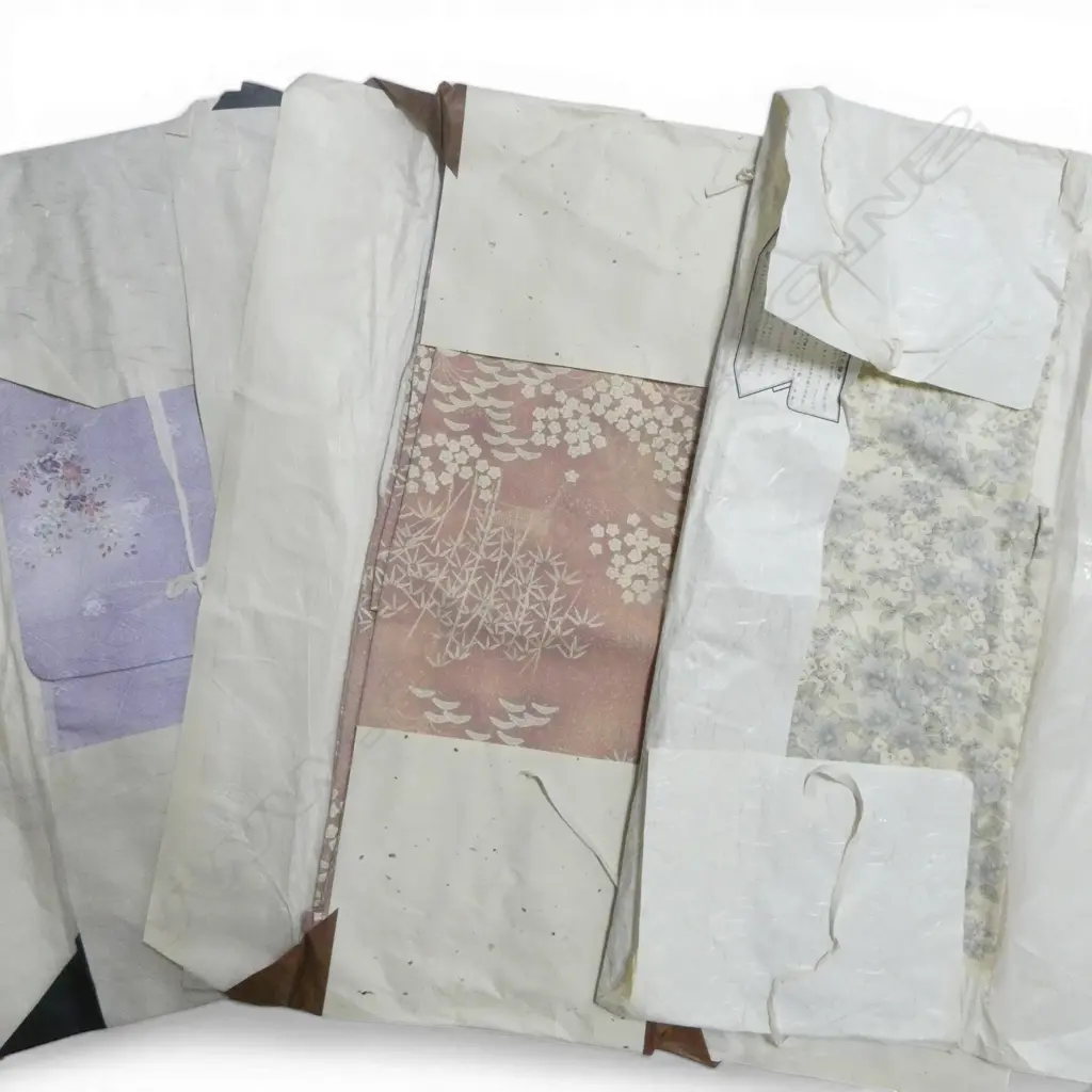 3 JAPANESE KIMONO floral fabric, in packaging Image 1++