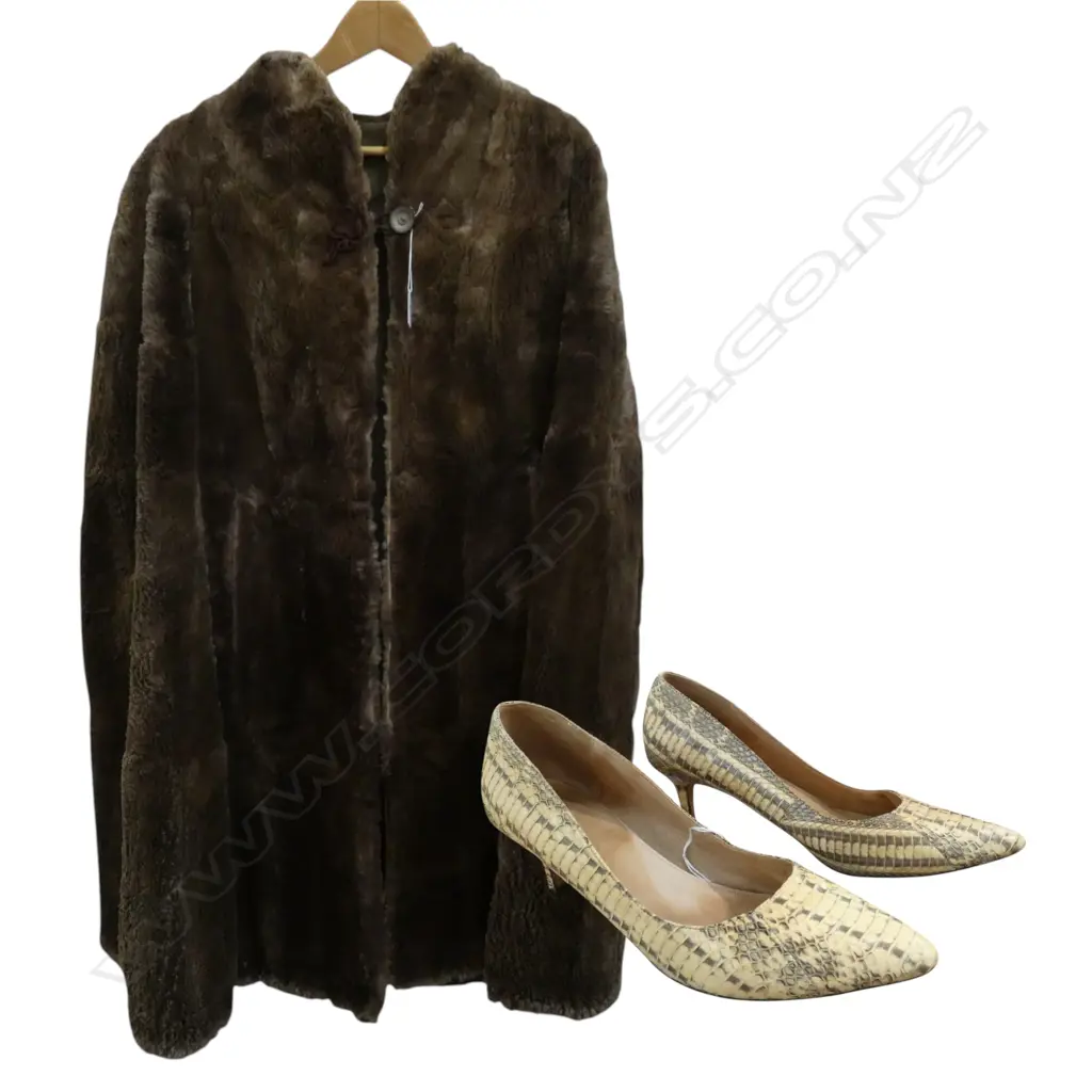 FUR COAT + COUNTRY ROAD SNAKE SKIN HEELS Image 1++