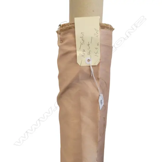 FABRIC ROLL; ROSE SATIN, POLY/COTTON, 15.5M ROLL