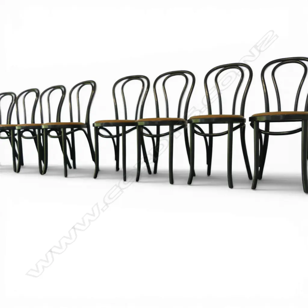 10 EUROPEAN UPHOLSTERED BENTWOOD CHAIRS Image 1++