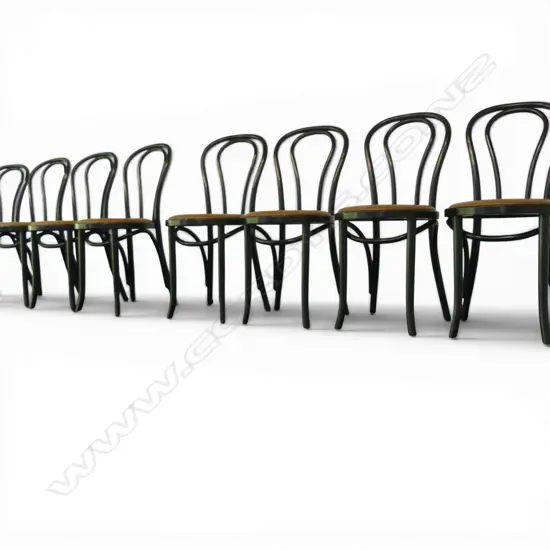 10 EUROPEAN UPHOLSTERED BENTWOOD CHAIRS