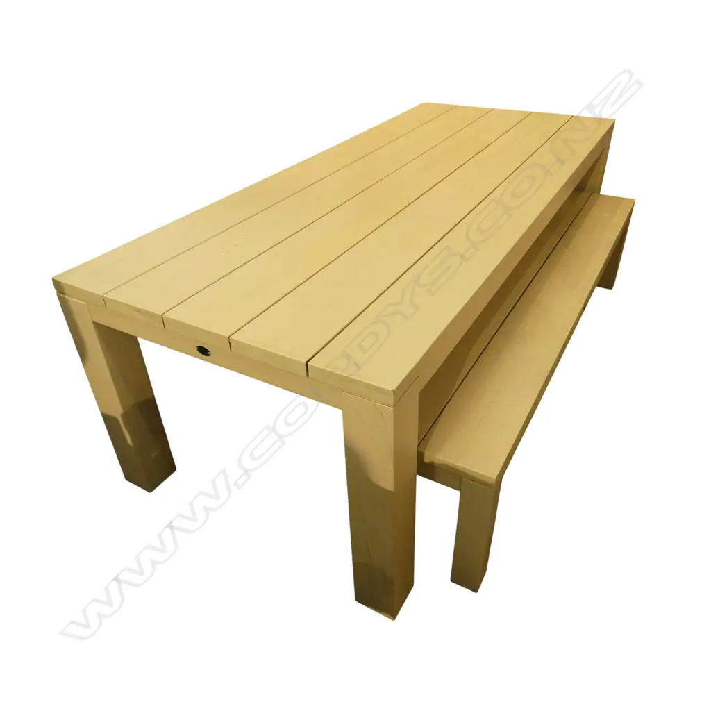 'NOUVEAU' OUTDOOR DINING TABLE one bench 2340x1000x765mm Image 1++