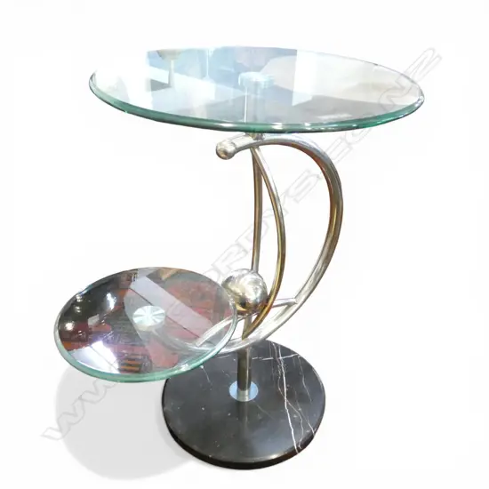 MODERN GLASS SIDE TABLE H.565mm