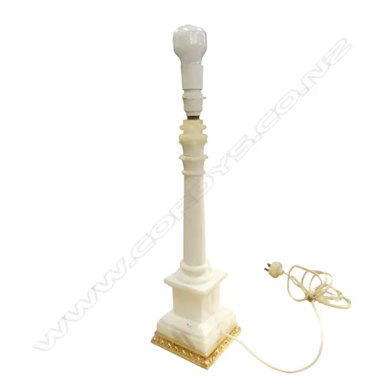 ALABASTER COLUMN TABLE LAMP H.505mm
