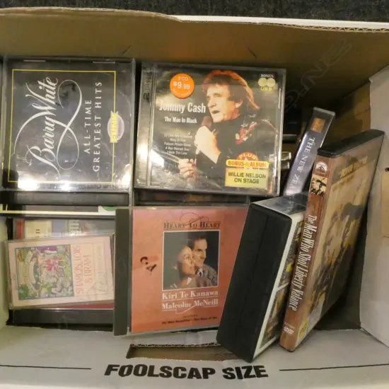 ASST CDs INCLDS JOHNNY CASH and tape of NZ 70's band Mother Goose, others mainly easy listening