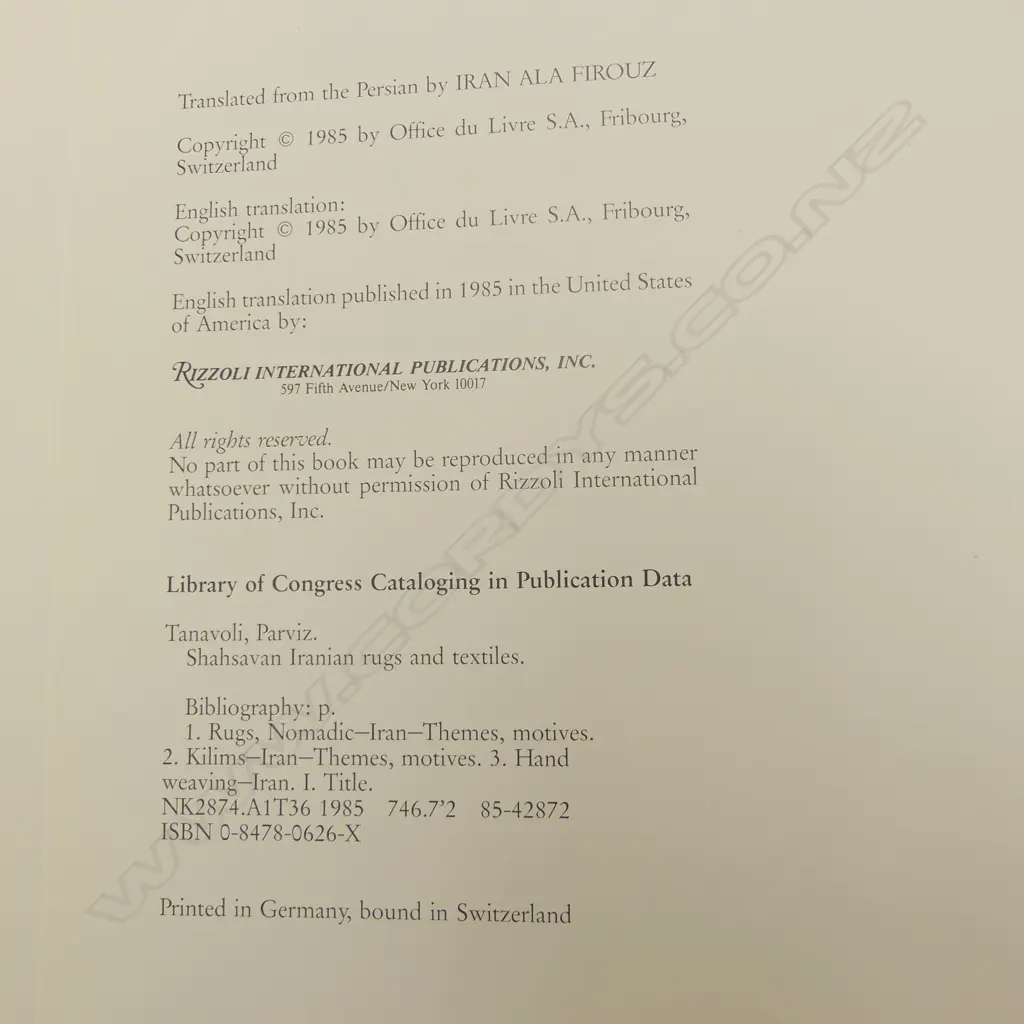 PARVIZ TANAVOLI: IRANIAN RUGS AND TEXTILES Image 1++