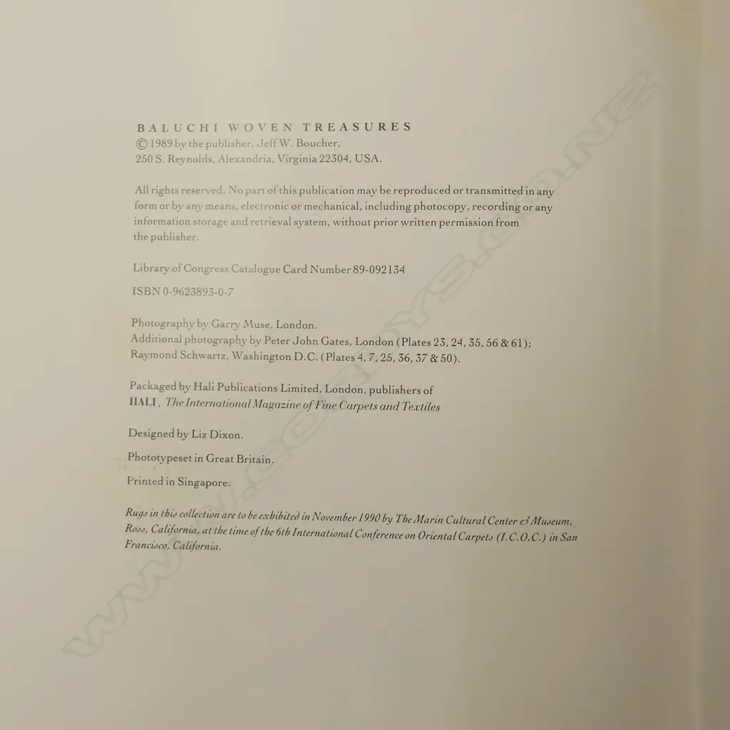 JEFF W BOUCHER: BALUCHI WOVEN TREASURES Image 1++