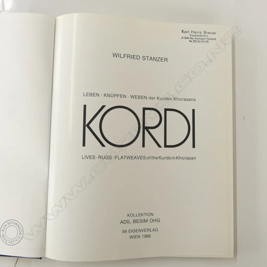 WILFRIED STANZER: KORDI Image 1++