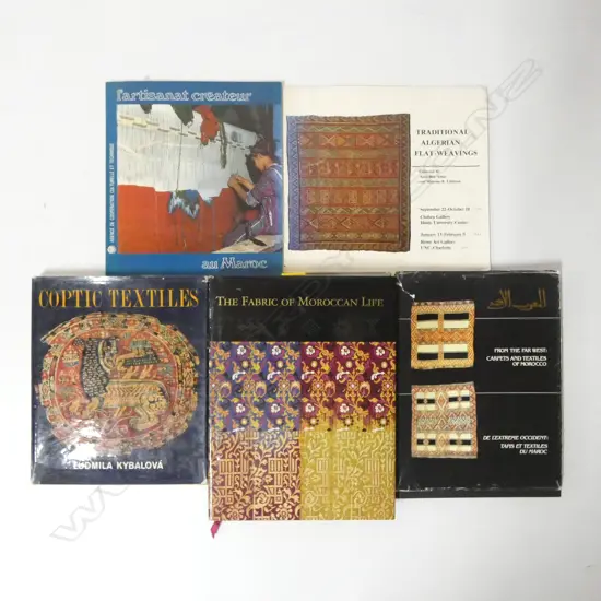 FIVE PUBICATIONS: NORTH AFRICAN TEXTILES & RUGS