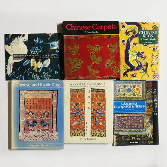 SIX PUBLICATIONS: CHINESE RUGS & TEXTILES...