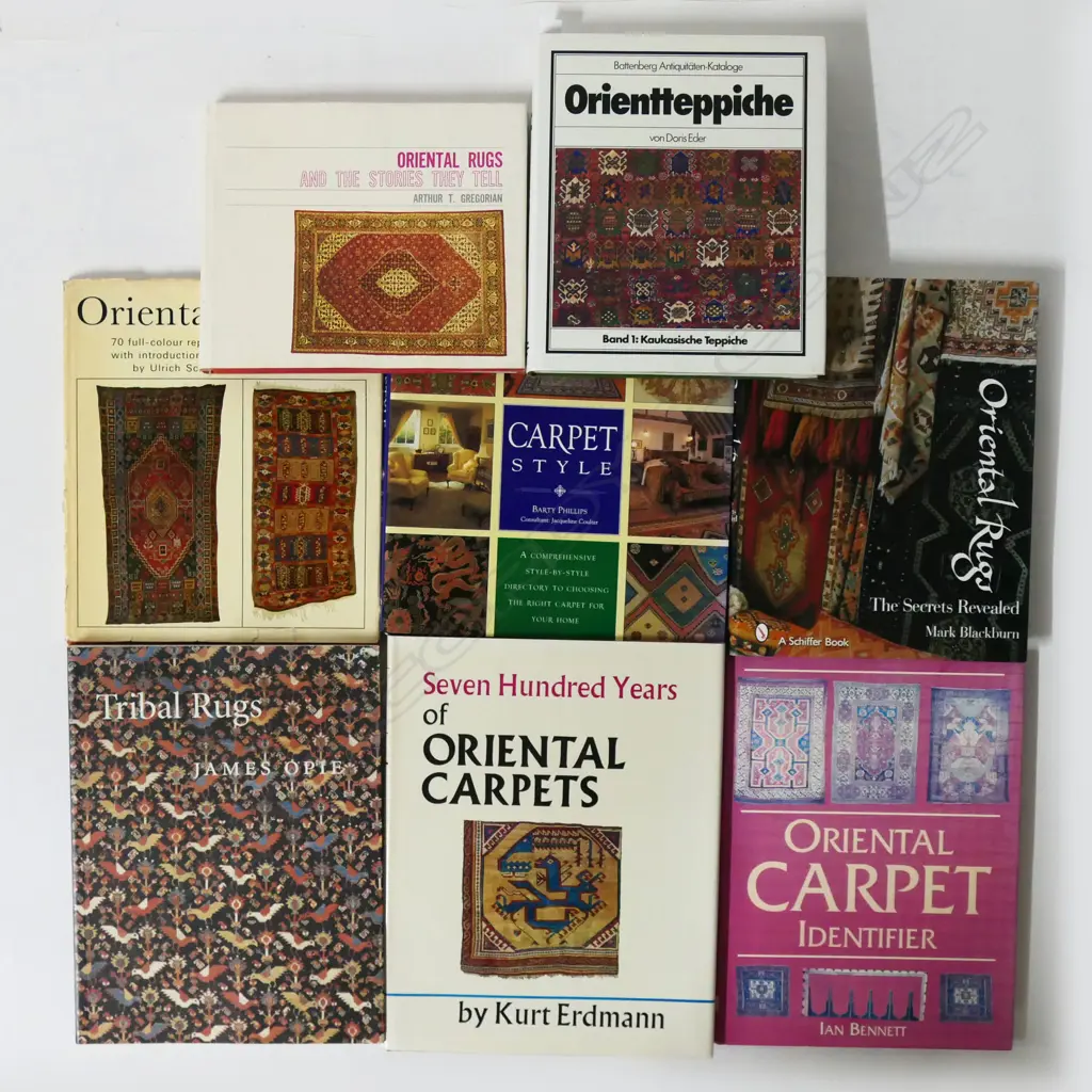 EIGHT PUBLICATIONS: ORIENTAL CARPETS & RUGS... Image 1++