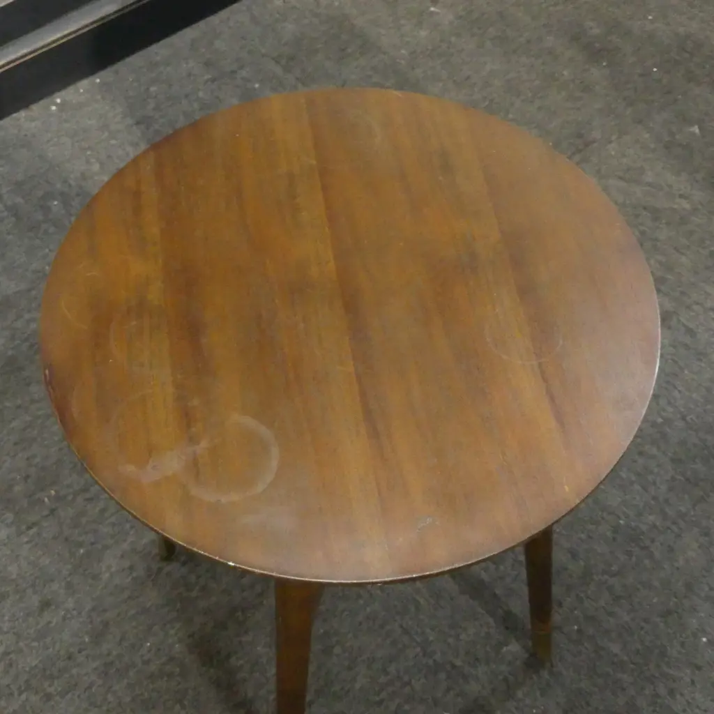 RETRO WOODEN ROUND SIDE TABLE, DIA.500MM & H.560MM Image 1++
