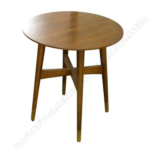 RETRO WOODEN ROUND SIDE TABLE, DIA.500MM & H.560MM
