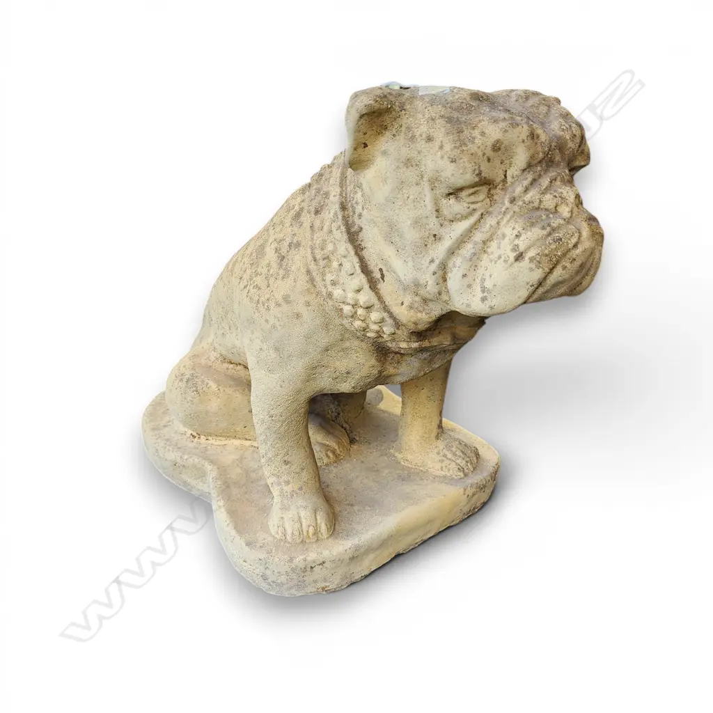 ENGLISH BULLDOG CONCRETE GARDEN STATUE  400 H x 500 mm Image 1++