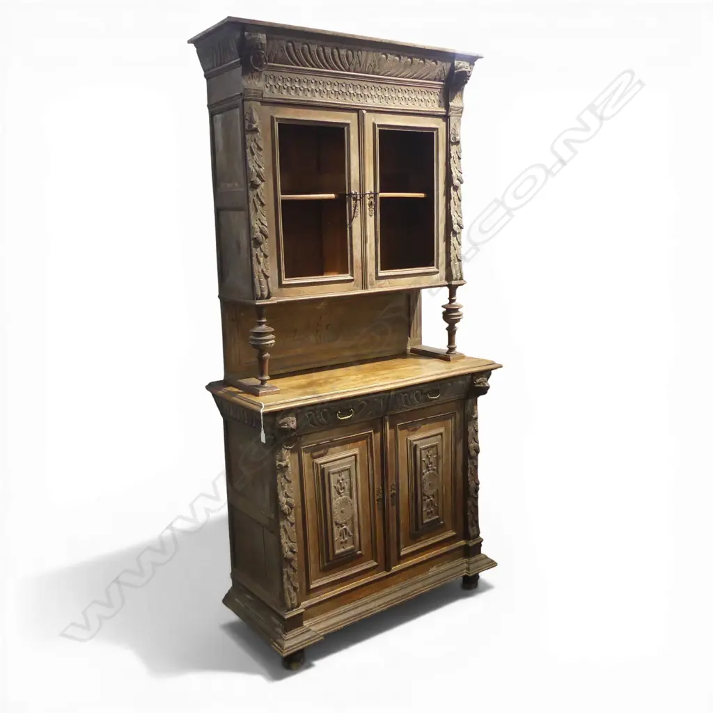 CONTINENTAL OAK DRESSER (NO GLASS) 2 PART 1100x490x2200mm Image 1++