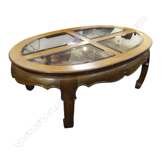 ORIENTAL & 4 SECTION GLASS TOP 1220x730x440mm