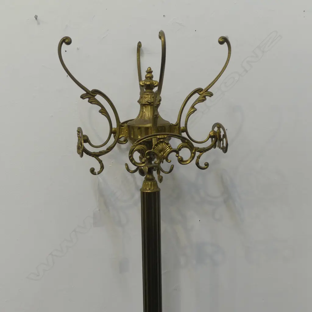CAST BRASS REVOLVING COAT HAT STAND H1710MM Image 1++