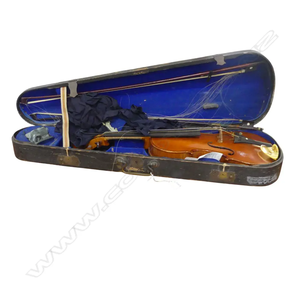 CASED VIOLIN BY JAMES OMOND, STROMNESS SCOTLAND 1900 FULL SIZE STRAD MODEL L.600mm Image 1++