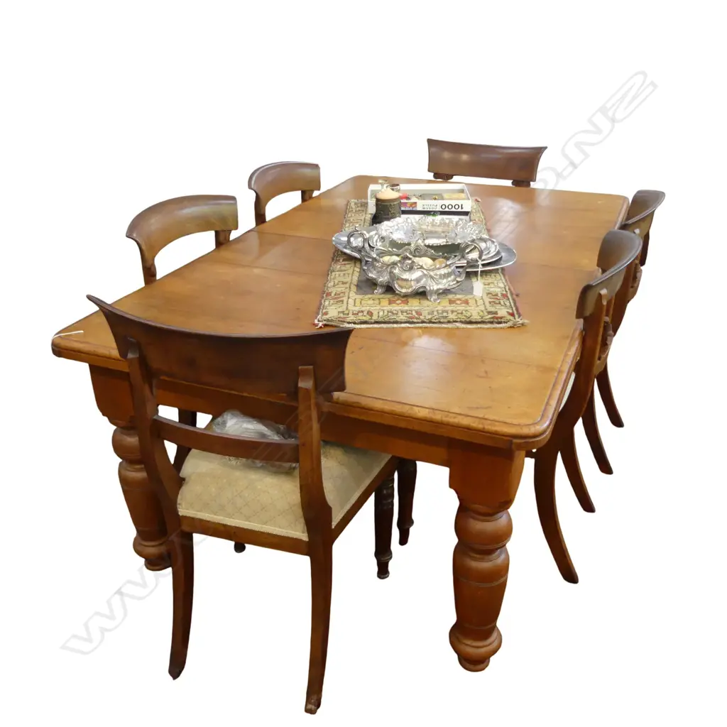 VICTORIAN EXTENSION DINING CHAIRS & 6 BLADE BACK CHAIRS (4+2) 1820x1150x750mm Image 1++