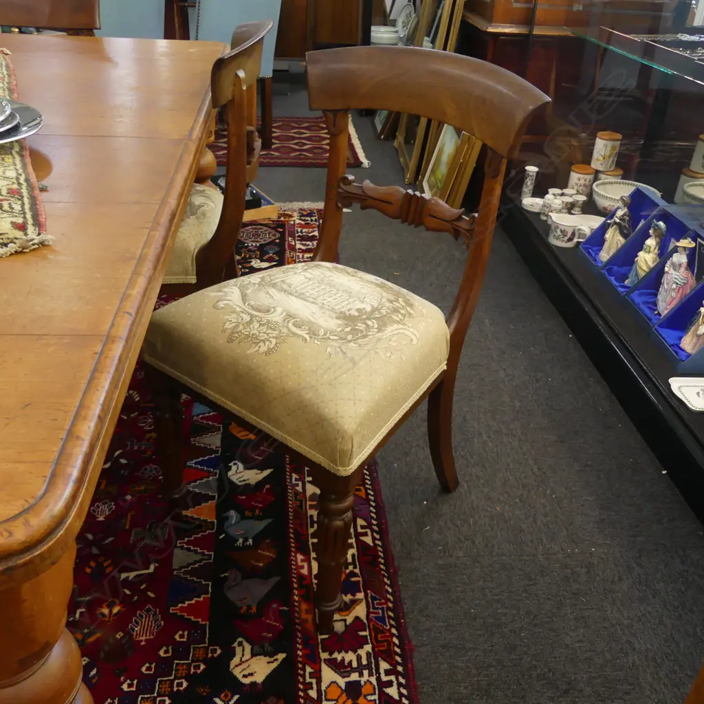 VICTORIAN EXTENSION DINING CHAIRS & 6 BLADE BACK CHAIRS (4+2) 1820x1150x750mm Image 1++