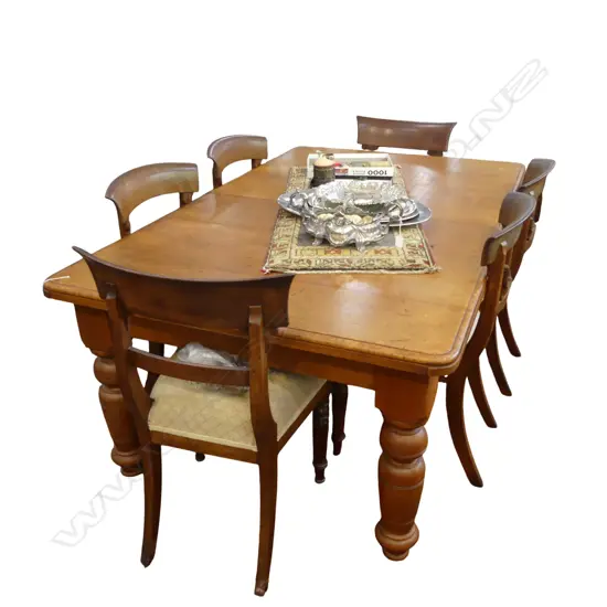 VICTORIAN EXTENSION DINING CHAIRS & 6 BLADE BACK CHAIRS (4+2) 1820x1150x750mm