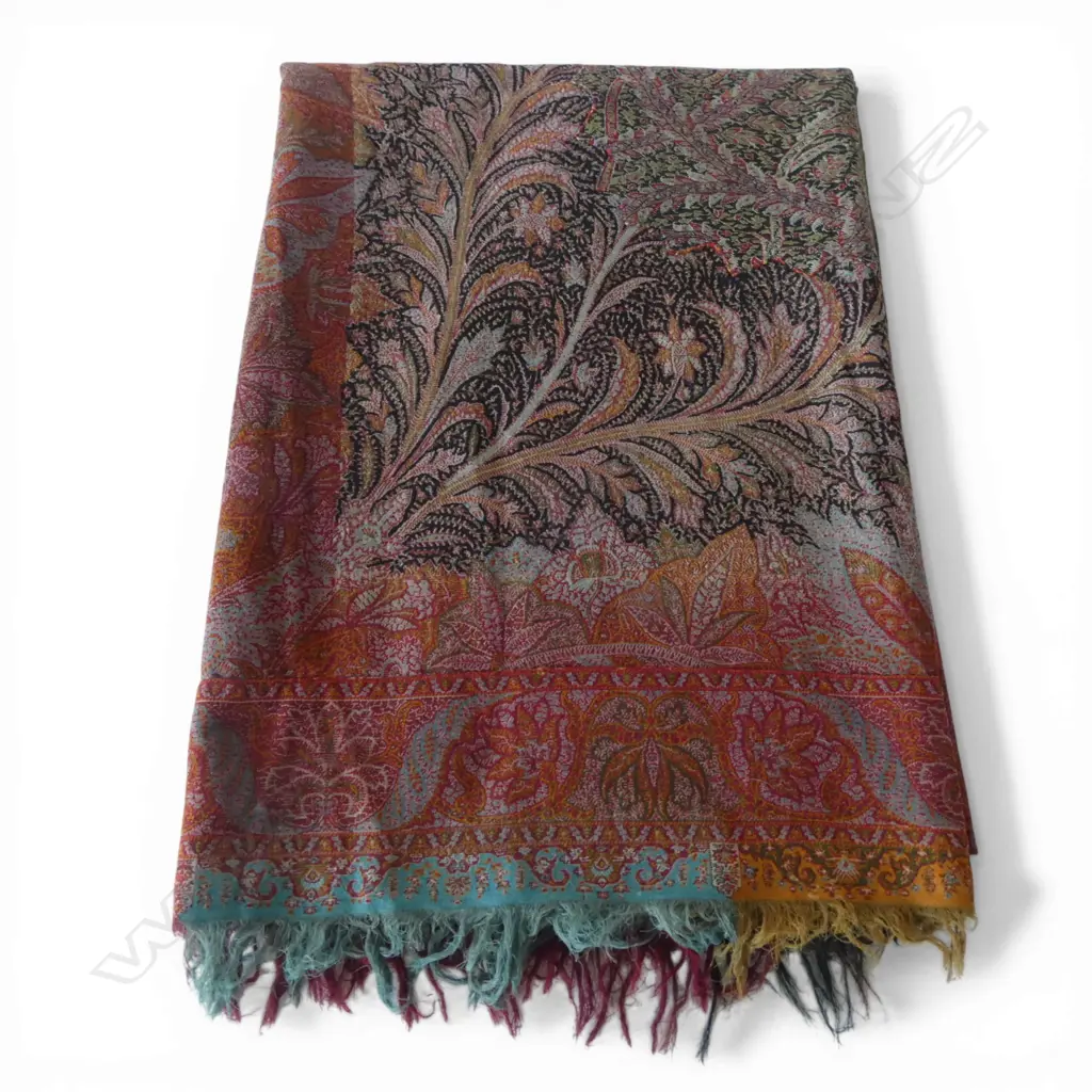 ANTIQUE PAISLEY SHAWL, FAULTS Image 1++