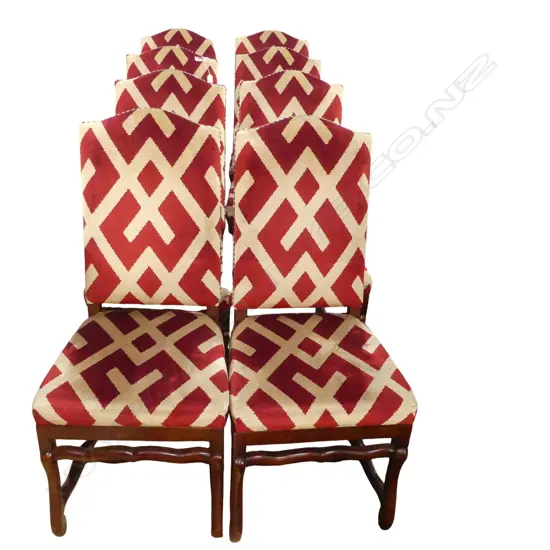 8 HIGH-BACK UPHOLSTERED CHAIRS H.1100mm