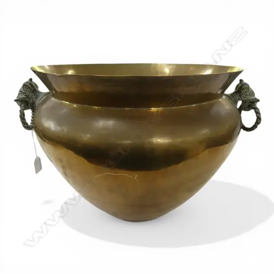 LG BRASS JARDINIERE PLANTER H.280mm, 350mm dia