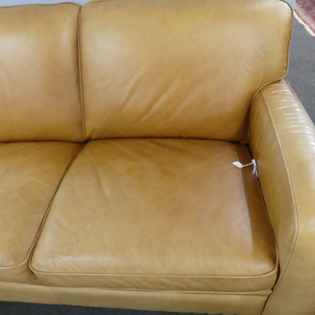 FREEDOM FURNITURE LEATHER SOFA + FOOTSTOOL W2350 H.800mm Image 1++