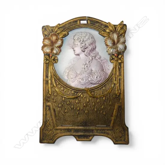 C.1890’S FRENCH ART NOUVEAU PRESSED CARD STAND DEPOSE 1668, H.395MM